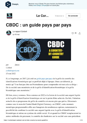 CBDC : un guide pays par pays